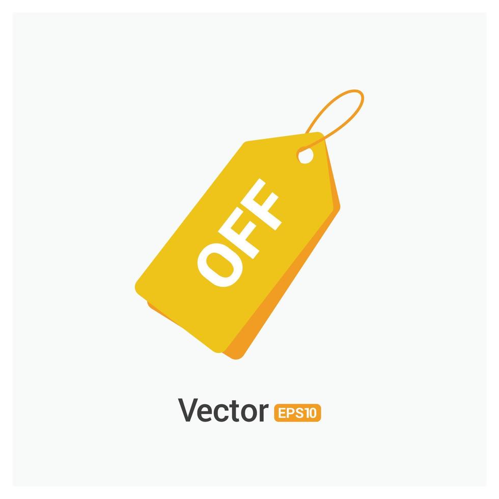 Tag design with typography and white background vector