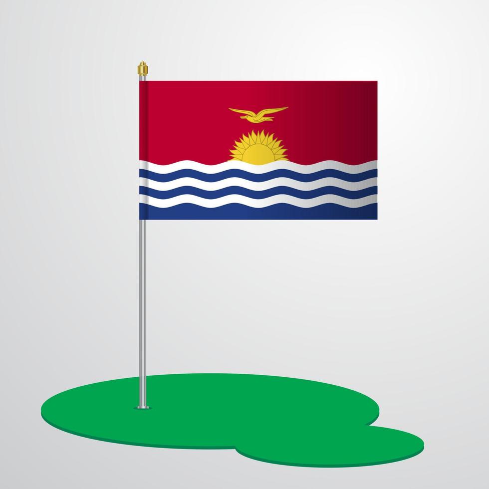 Kiribati Flag Pole vector