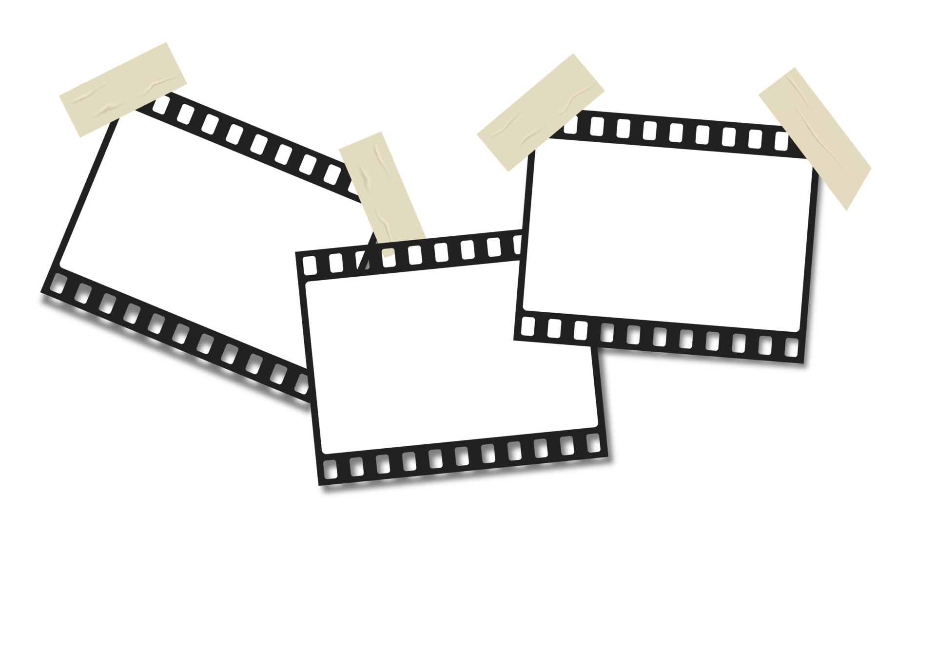 moldura de foto de película realista em branco. ilustração de