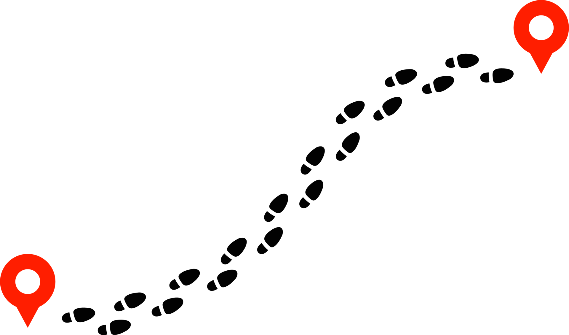 footprints-trail-track-with-location-pin-footprint-trail-from-start