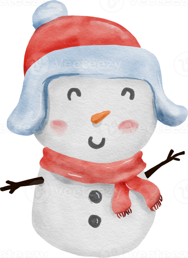 Snowman Watercolor Illustration png