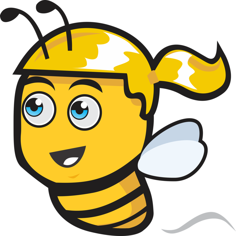 diseño de abeja amarilla png