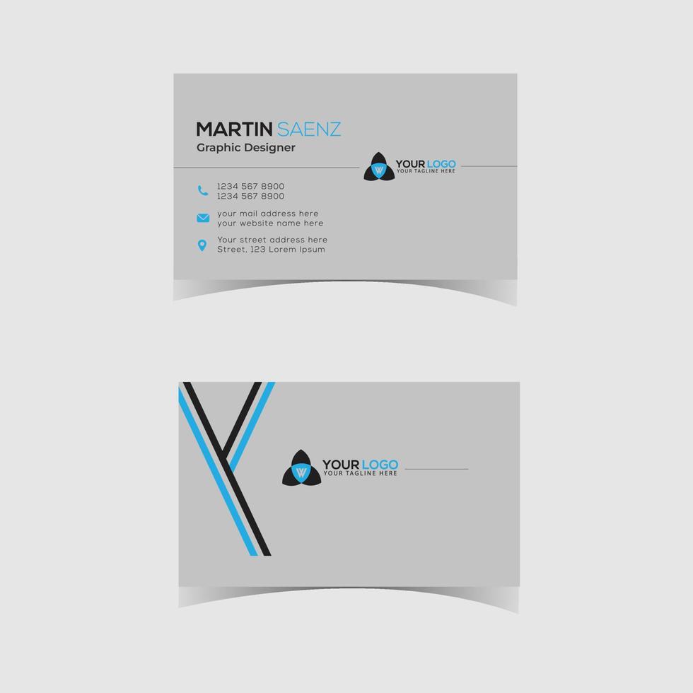 Professional business card template vector