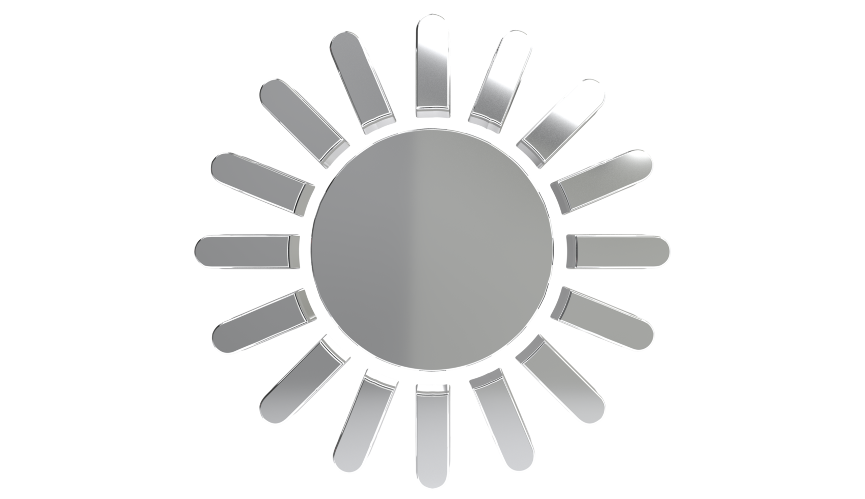 Sun 3D isolated on transparent background png
