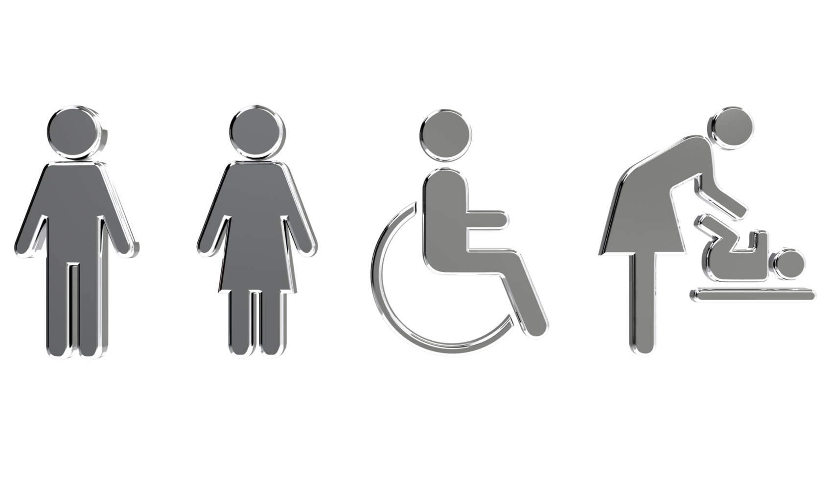 Toilet icon, symbol, toilet sign on Transparent Background PNG