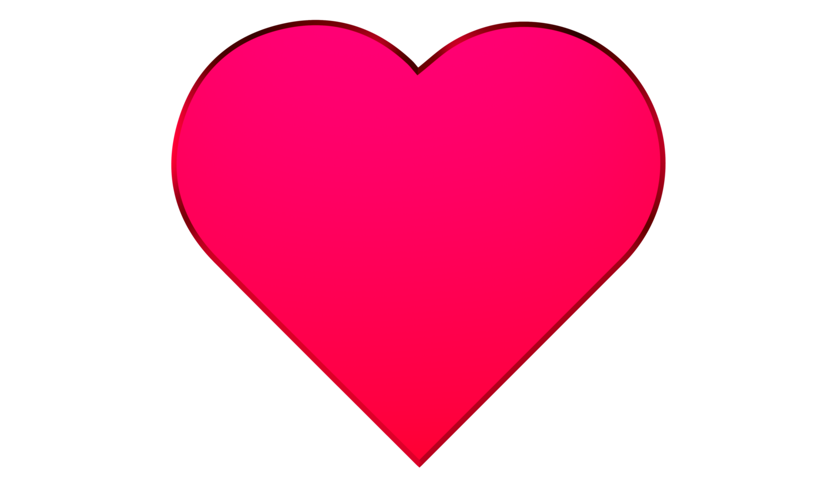 ícone de coração em fundo transparente png