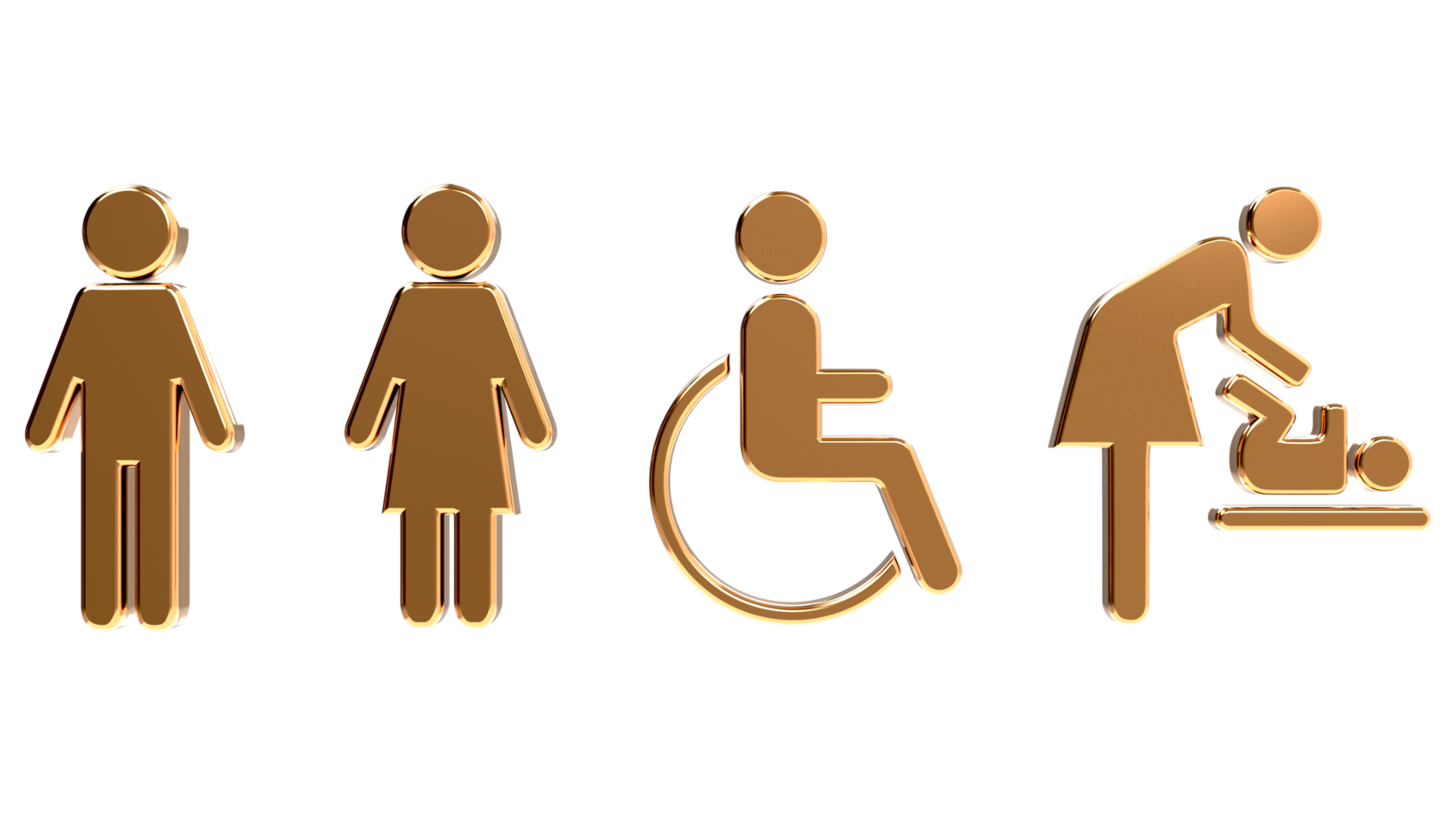 Toilet icon, symbol, toilet sign on Transparent Background PNG