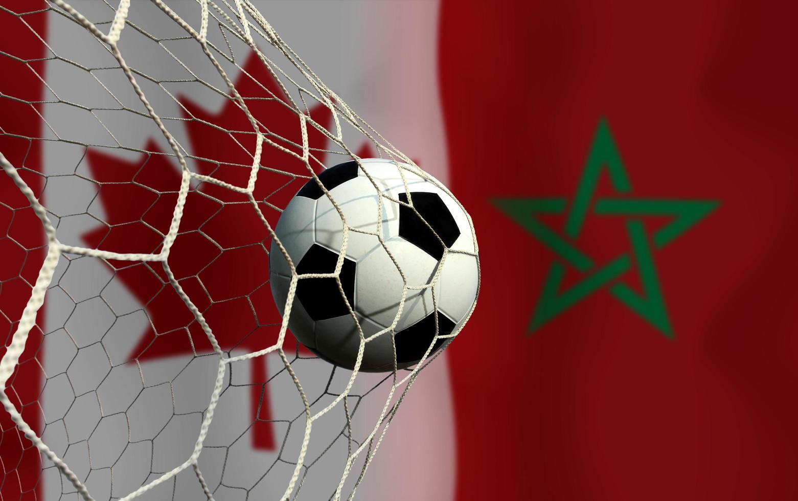 Football Cup competition between the national Canada and national Morocco. photo