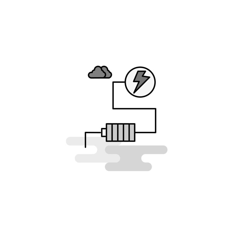 Energy Web Icon Flat Line Filled Gray Icon Vector