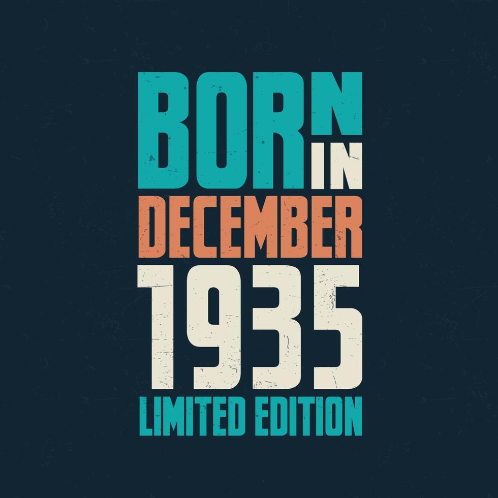 Born in December 1935. Birthday celebration for those born in December 1935 vector
