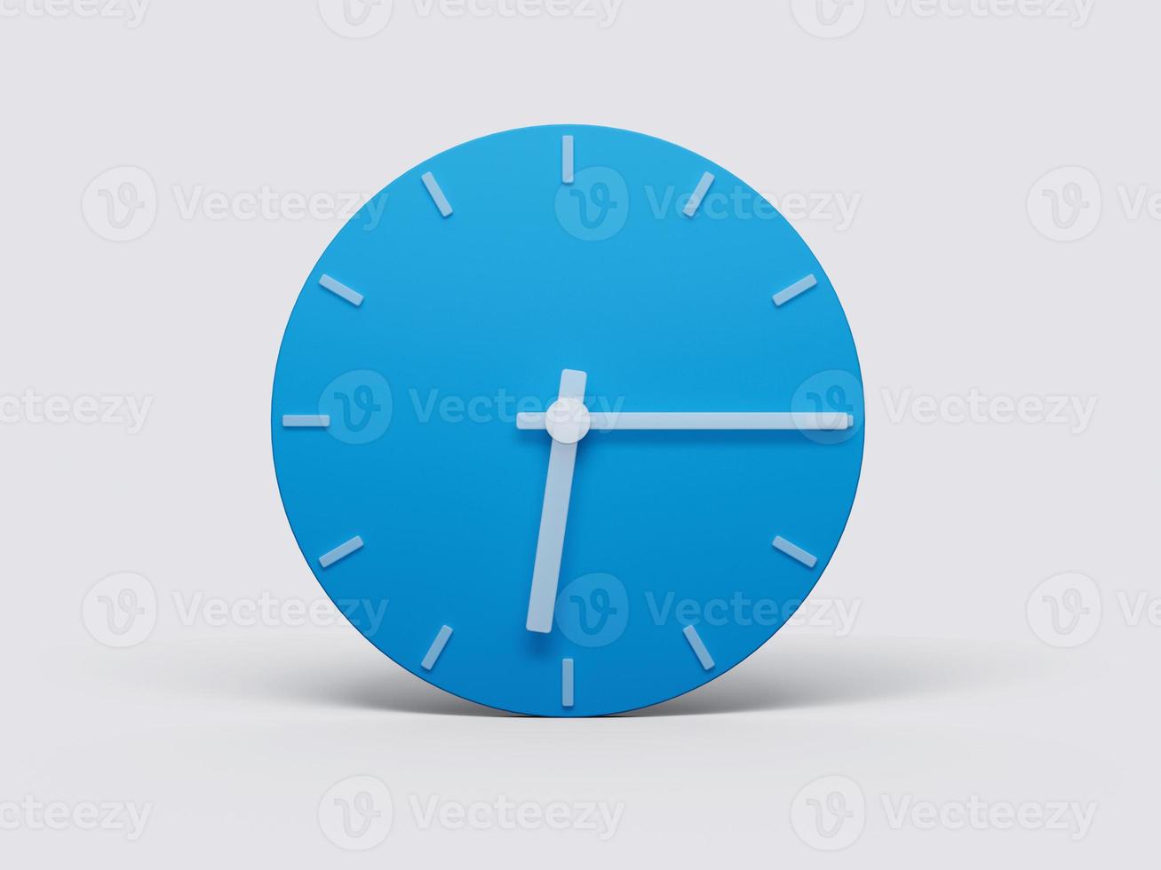 Minimal Clock time 6 15 o'clock or Six Fifteen on light pastel background 3d illustration photo