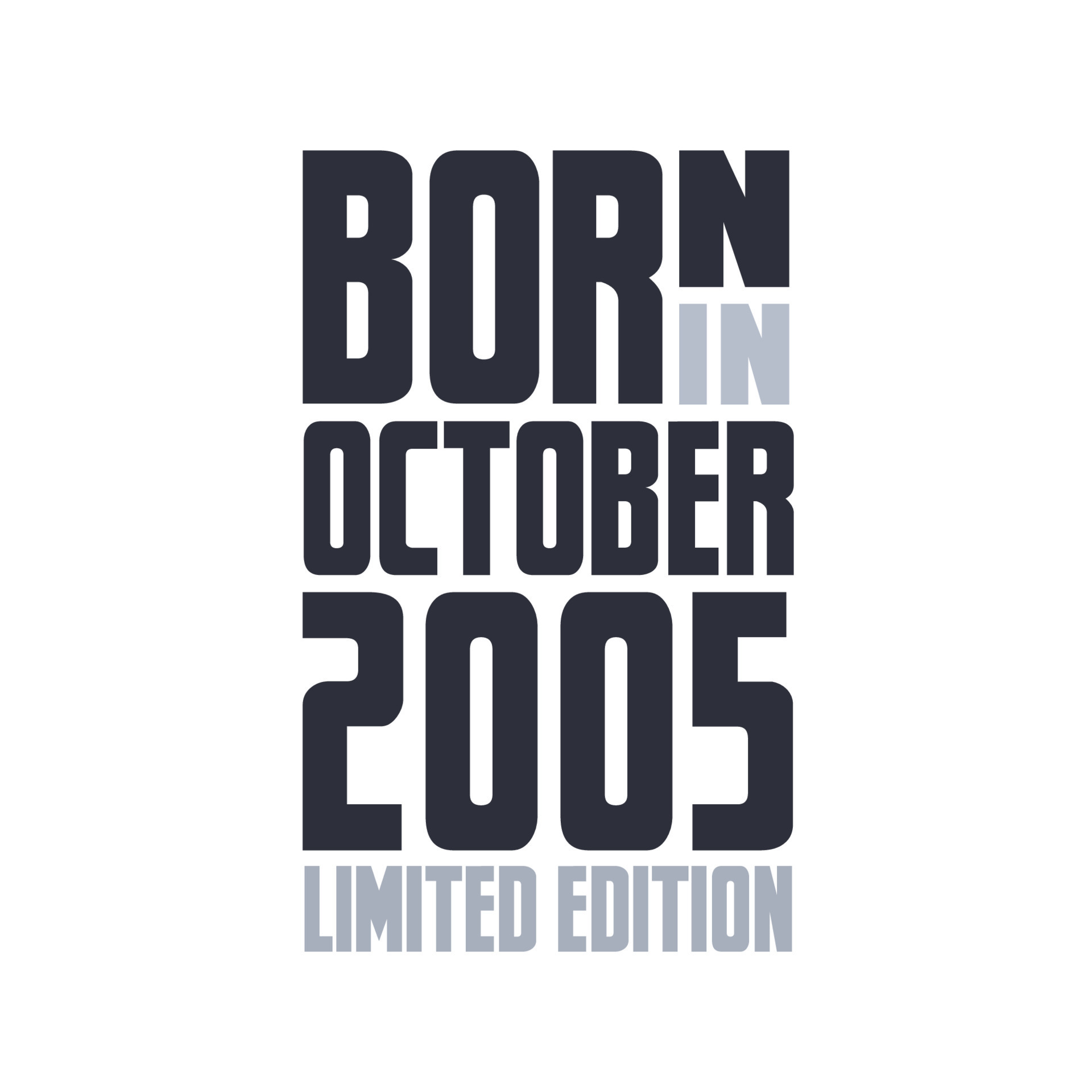 Born in October 2005. Birthday quotes design for October 2005 14207149