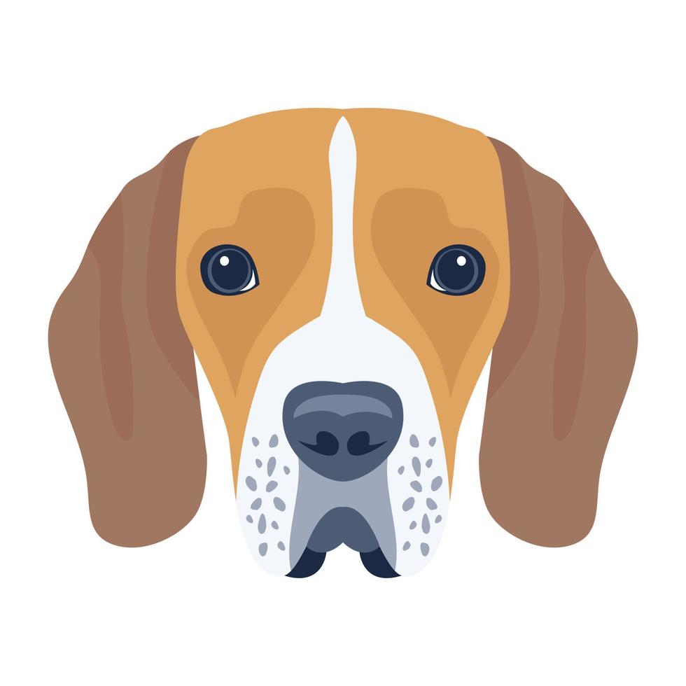 icono plano de perro diseñado creativamente vector