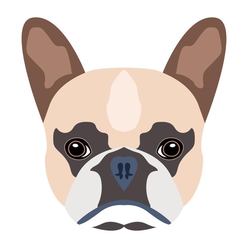 icono plano de perro diseñado creativamente vector