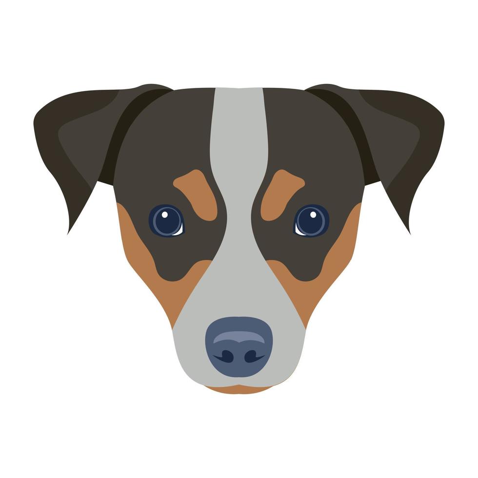 icono plano de perro diseñado creativamente vector