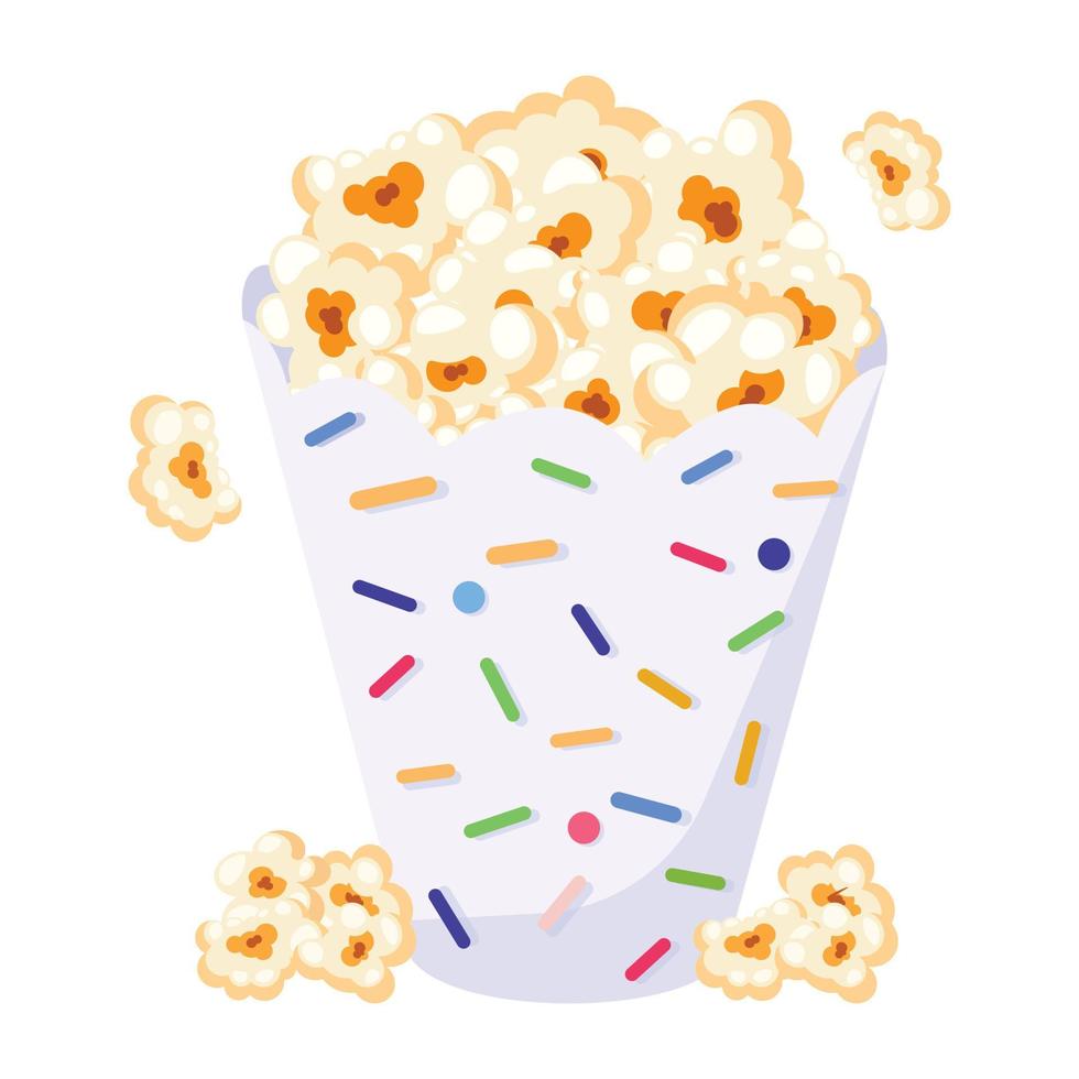 Look at this flat design of popcorn vector