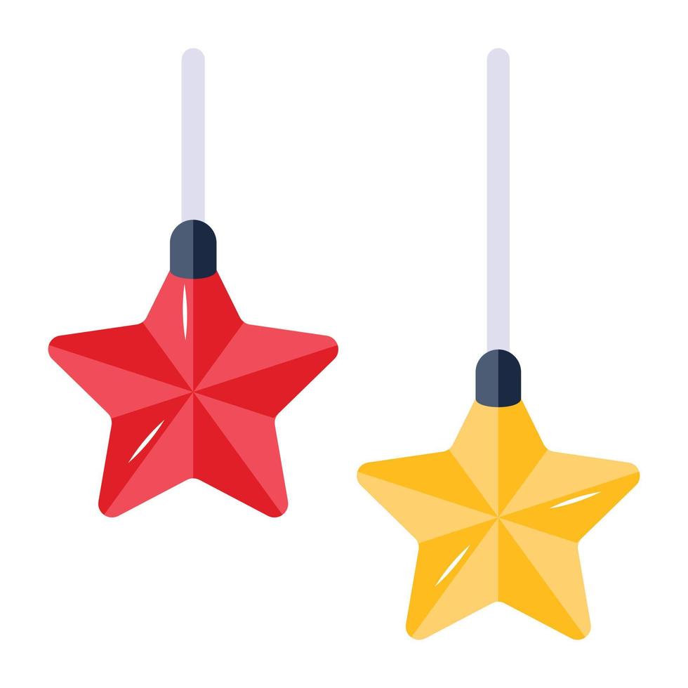 Download flat icon of hanging stars vector