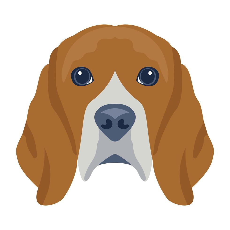 icono plano de perro diseñado creativamente vector