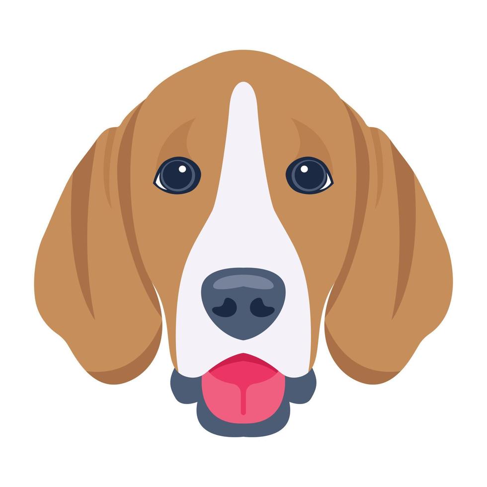 icono plano de perro diseñado creativamente vector