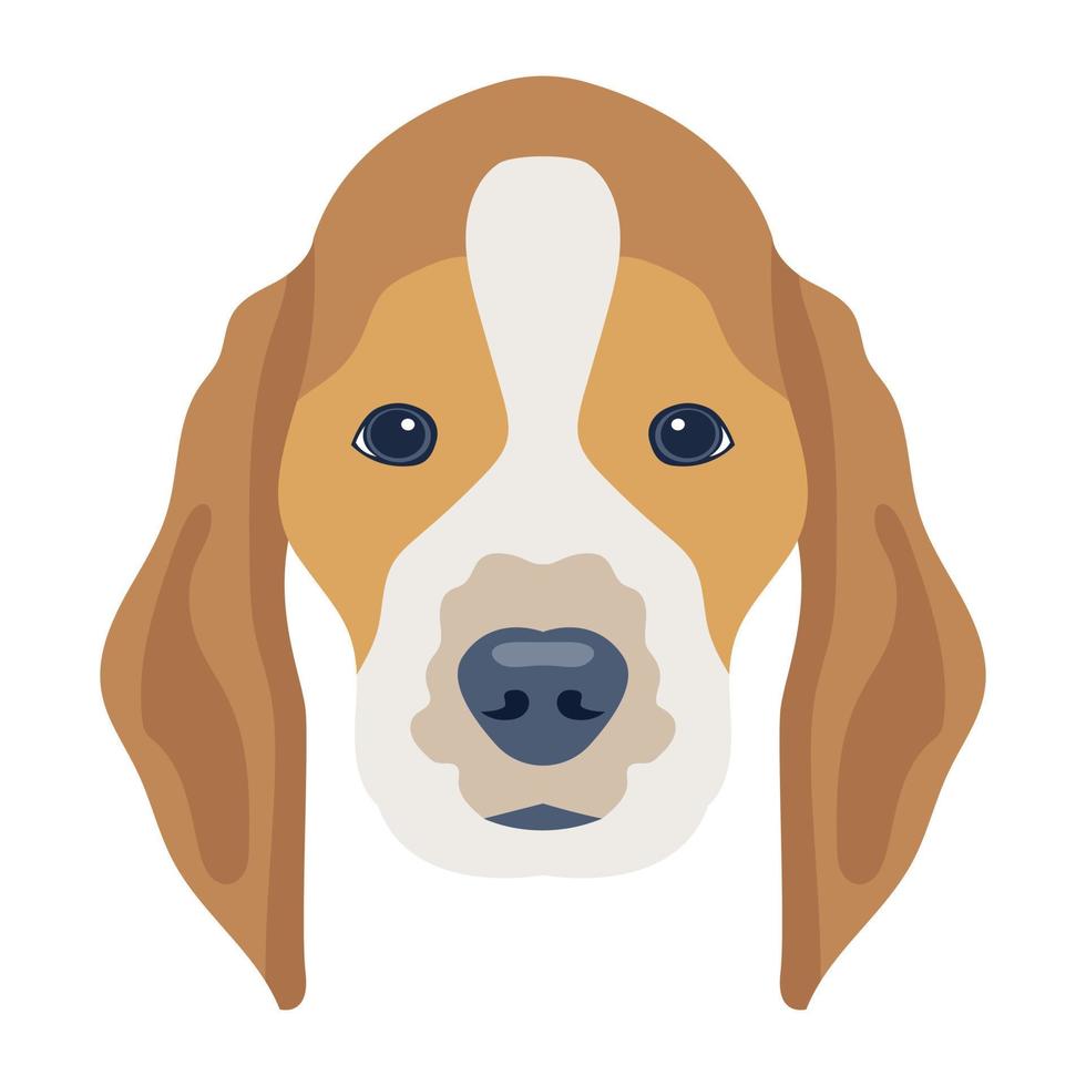 icono plano de perro diseñado creativamente vector