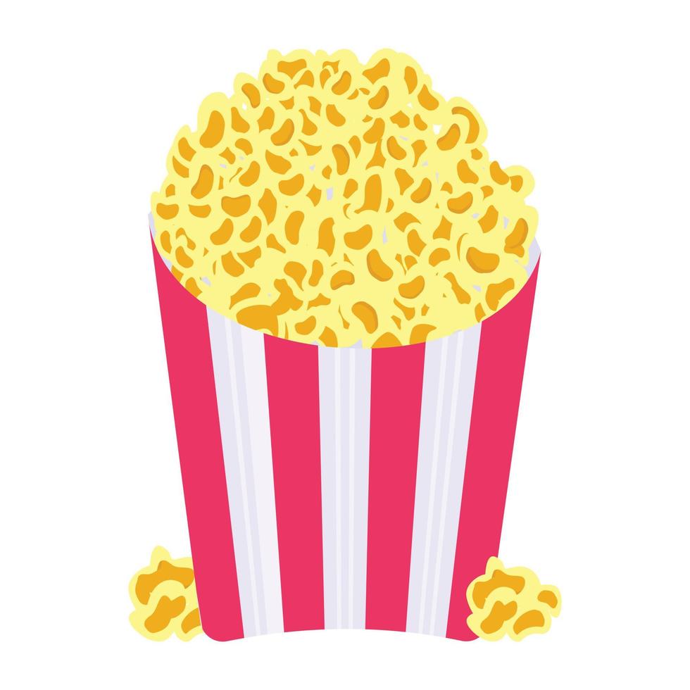 Look at this flat design of popcorn vector