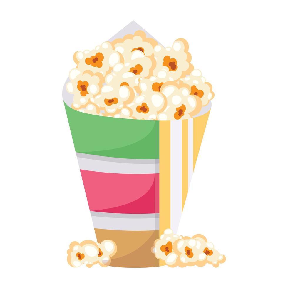 Look at this flat design of popcorn vector