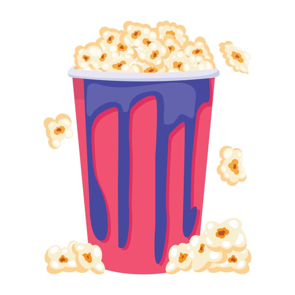 Look at this flat design of popcorn vector