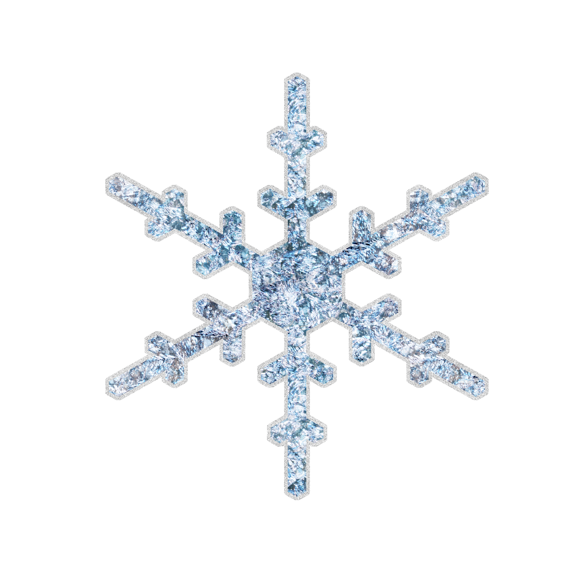 Snowflake Frost Ice Texture Sticker Design Transparent Background