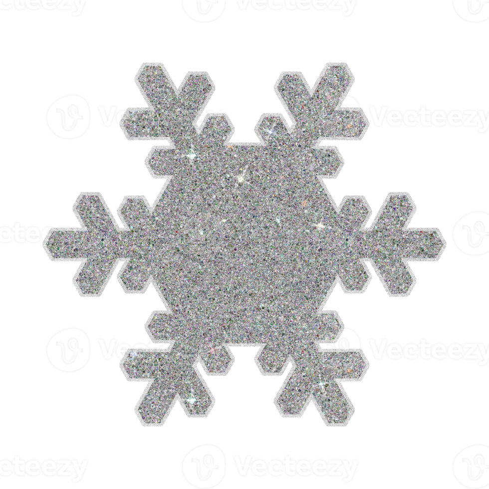 Snowflake Sticker Silver Diamond Glitter Texture Background png