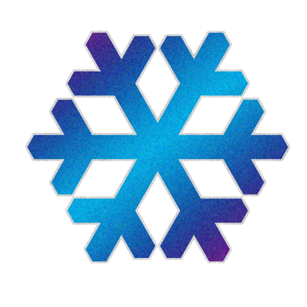 Colorful Snowflake Glitter Sticker Design 14207831 PNG