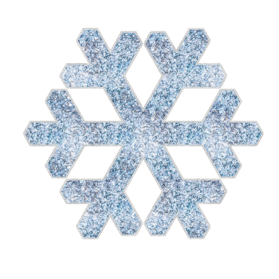 Frost Ice Texture Snowflake Sticker Design png
