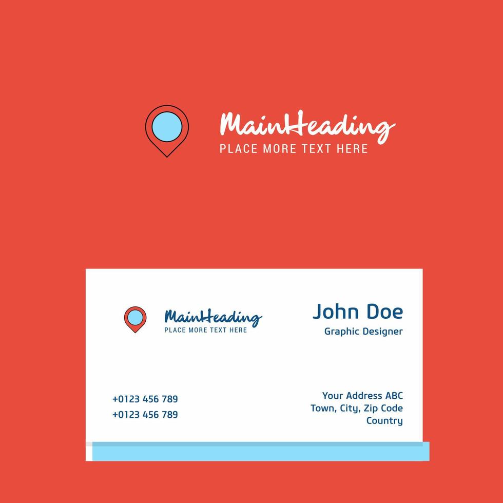 Map navigation logo Design with business card template Elegant corporate identity Vector