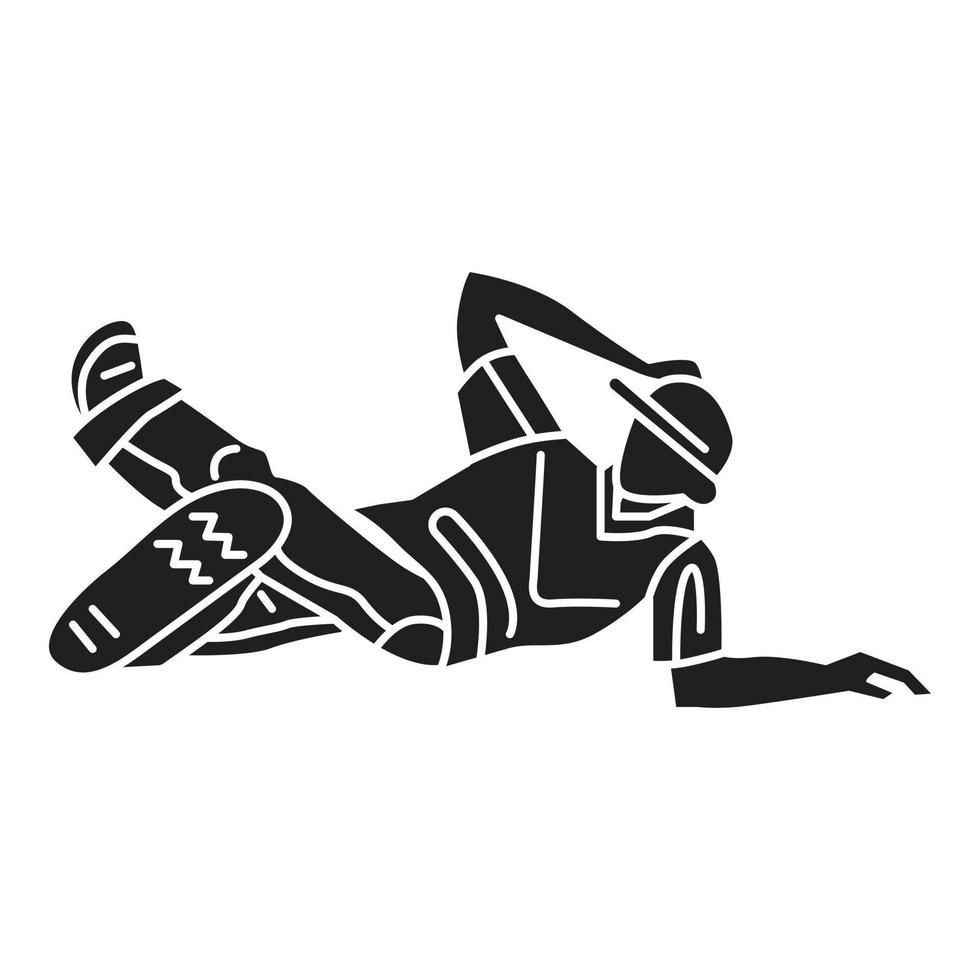 Man break dancer icon, simple style vector