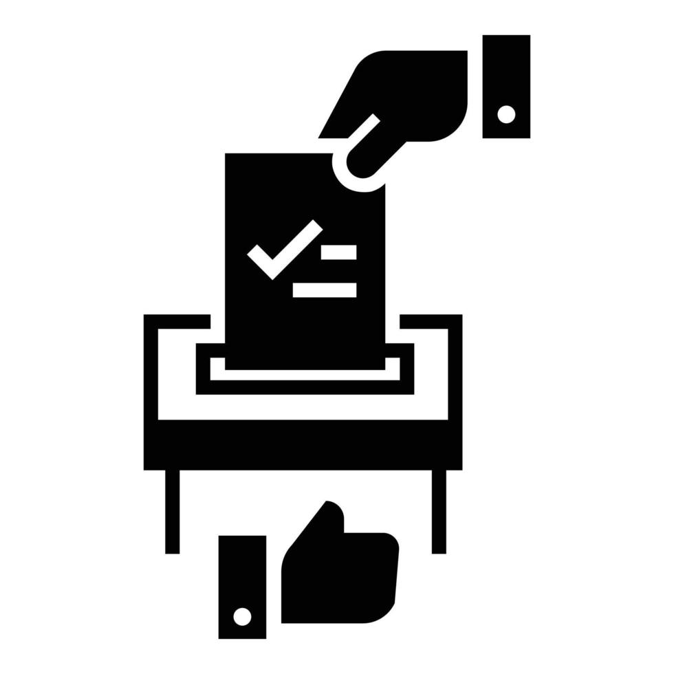 Make political choice icon, simple style vector