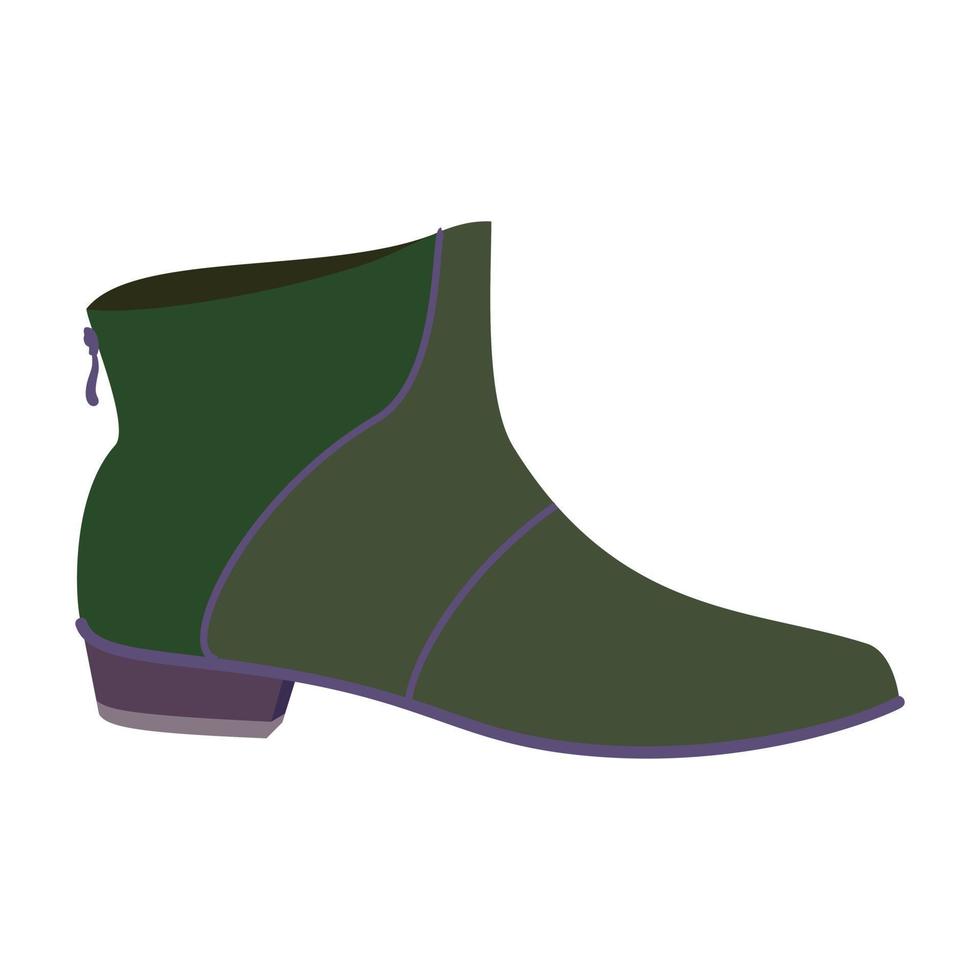 icono de zapato de hombre de cuero, estilo plano vector