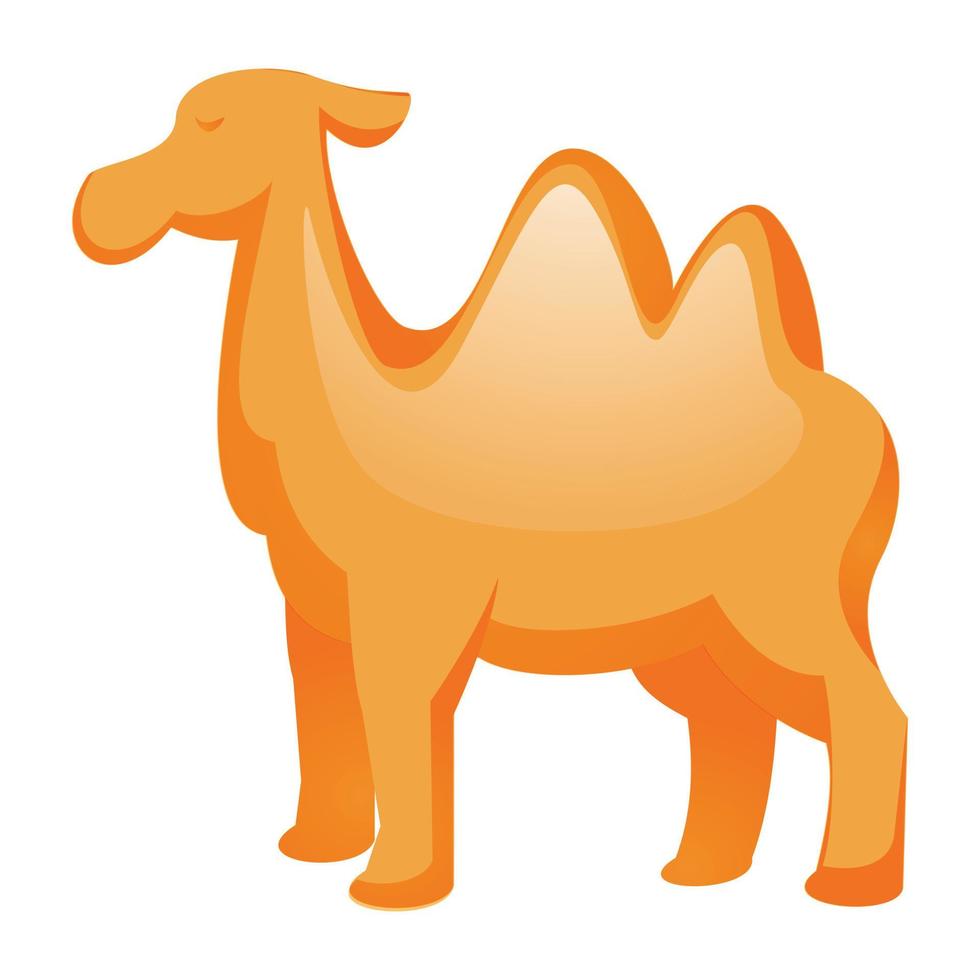 Camel icon, cartoon style vector