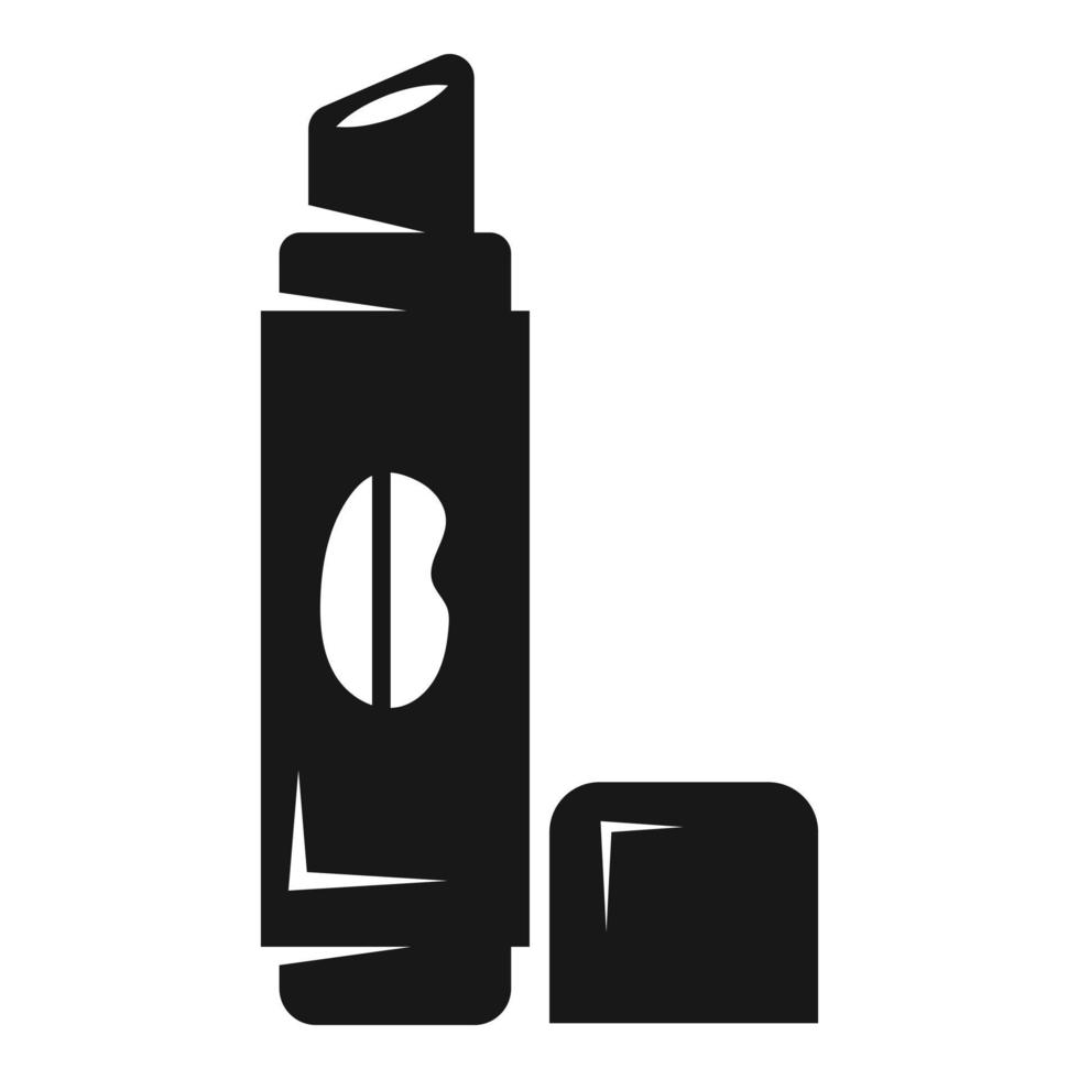 icono de lápiz labial higiénico, estilo simple vector