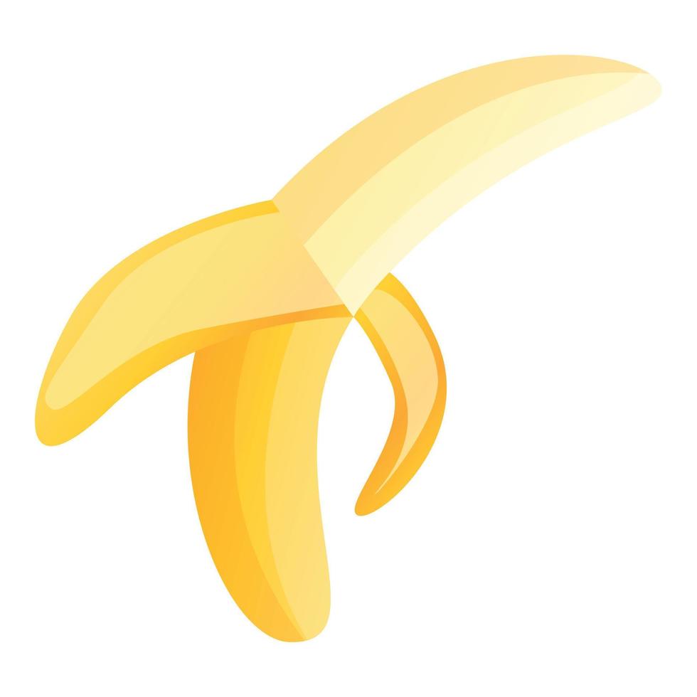 Clear banana icon, cartoon style vector