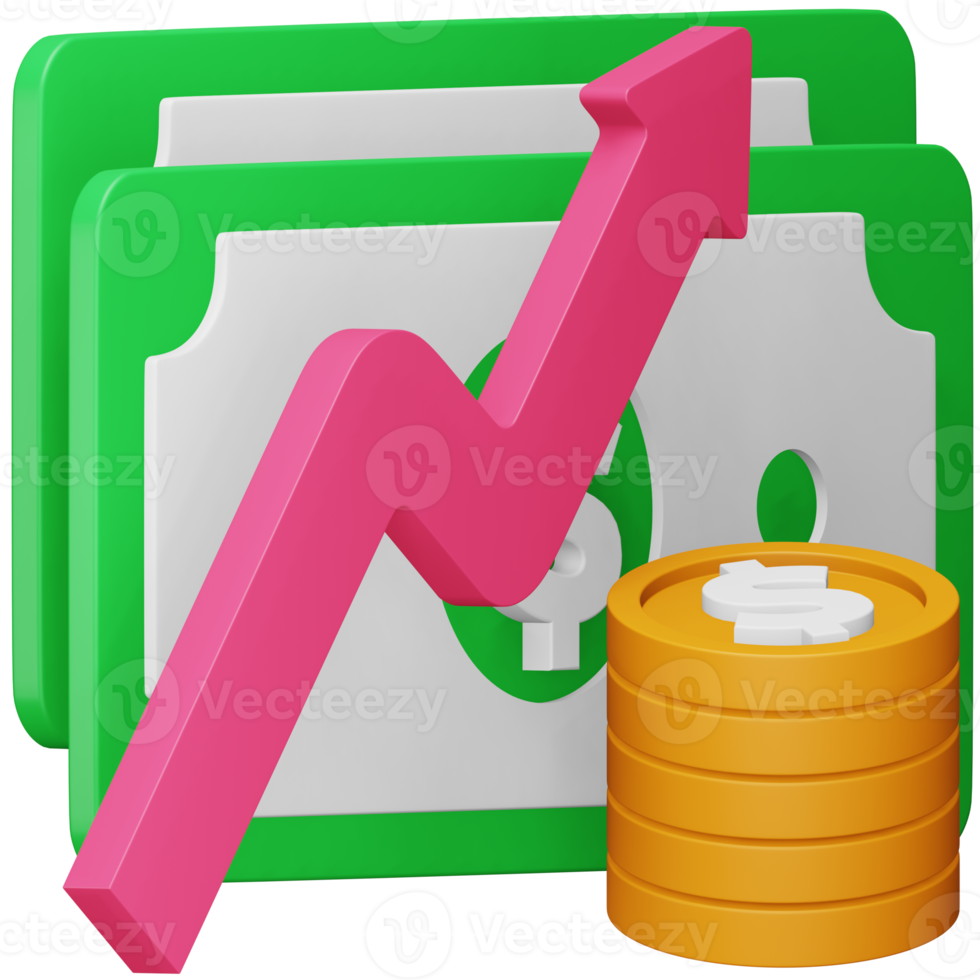 Revenue 3d rendering isometric icon. png