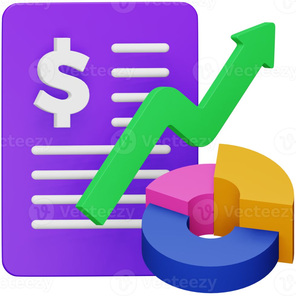 Annual report 3d rendering isometric icon. png