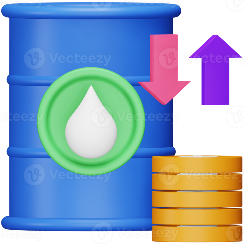 Oil commodity 3d rendering isometric icon. png