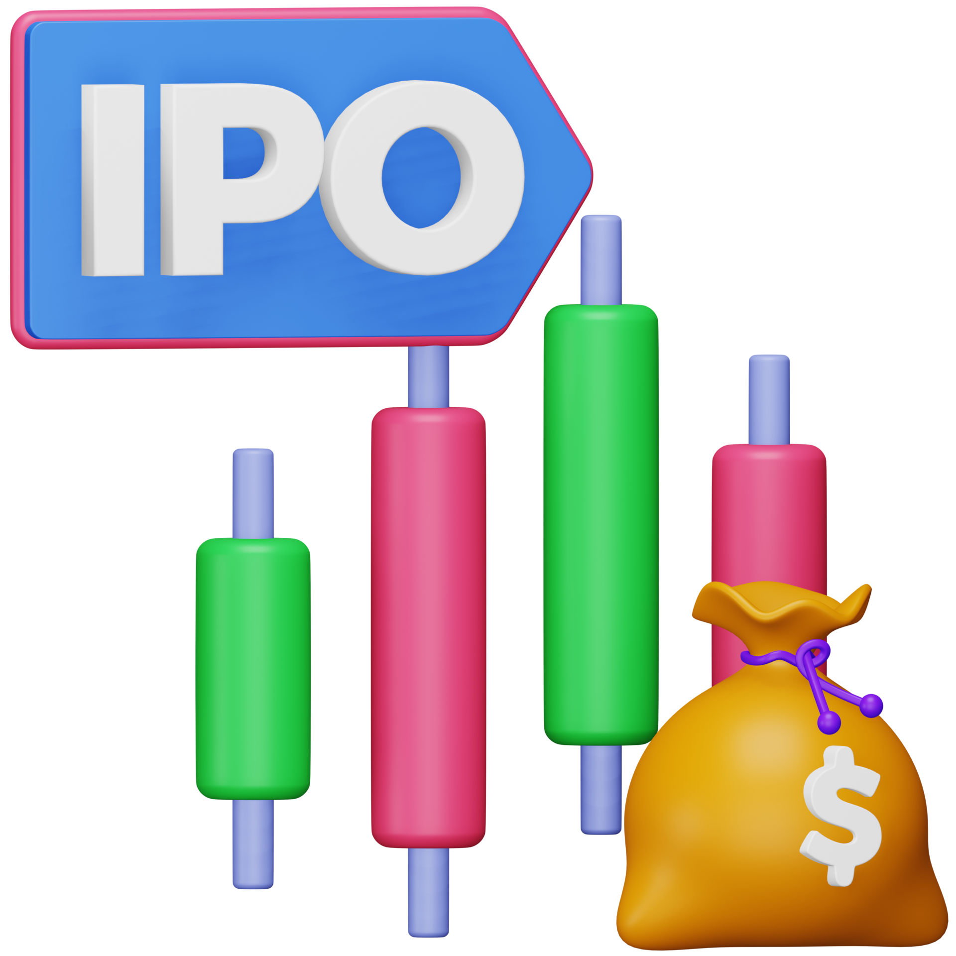 Initial public offering 3d rendering isometric icon. 14208064 PNG 