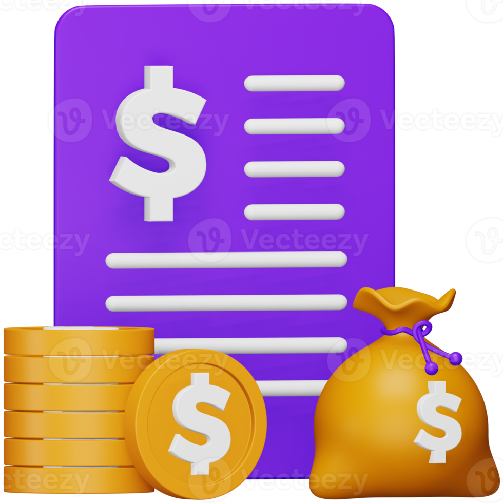 Accounts receivable 3d rendering isometric icon. png