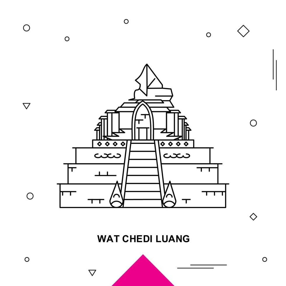 WAT CHEDI LUANG vector