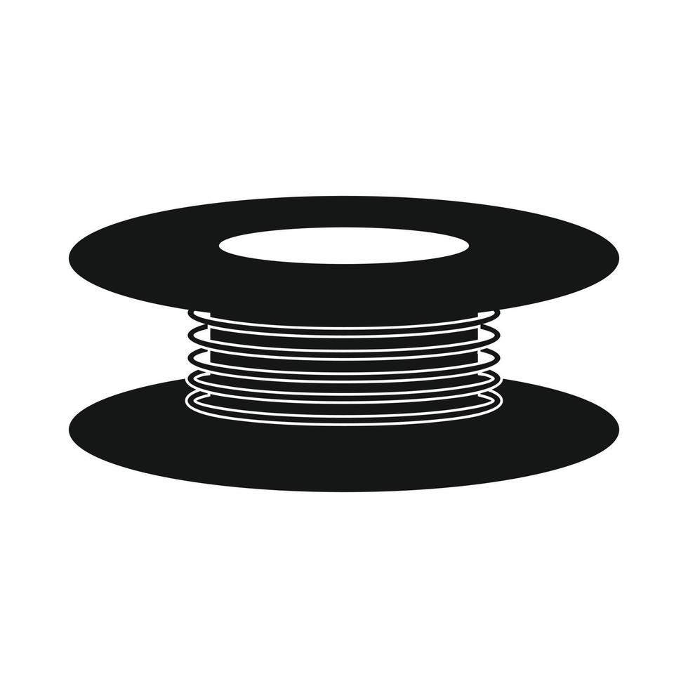 Wire spool icon, simple style vector