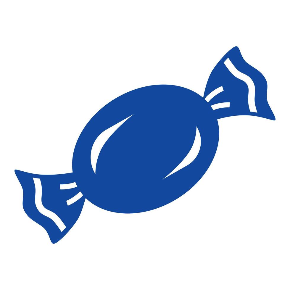 Blue bonbon icon, simple style vector