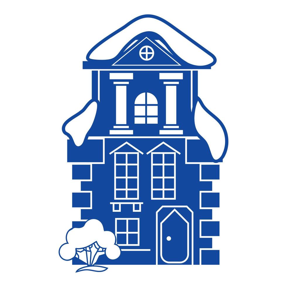 Traditional house icon, simple style vector