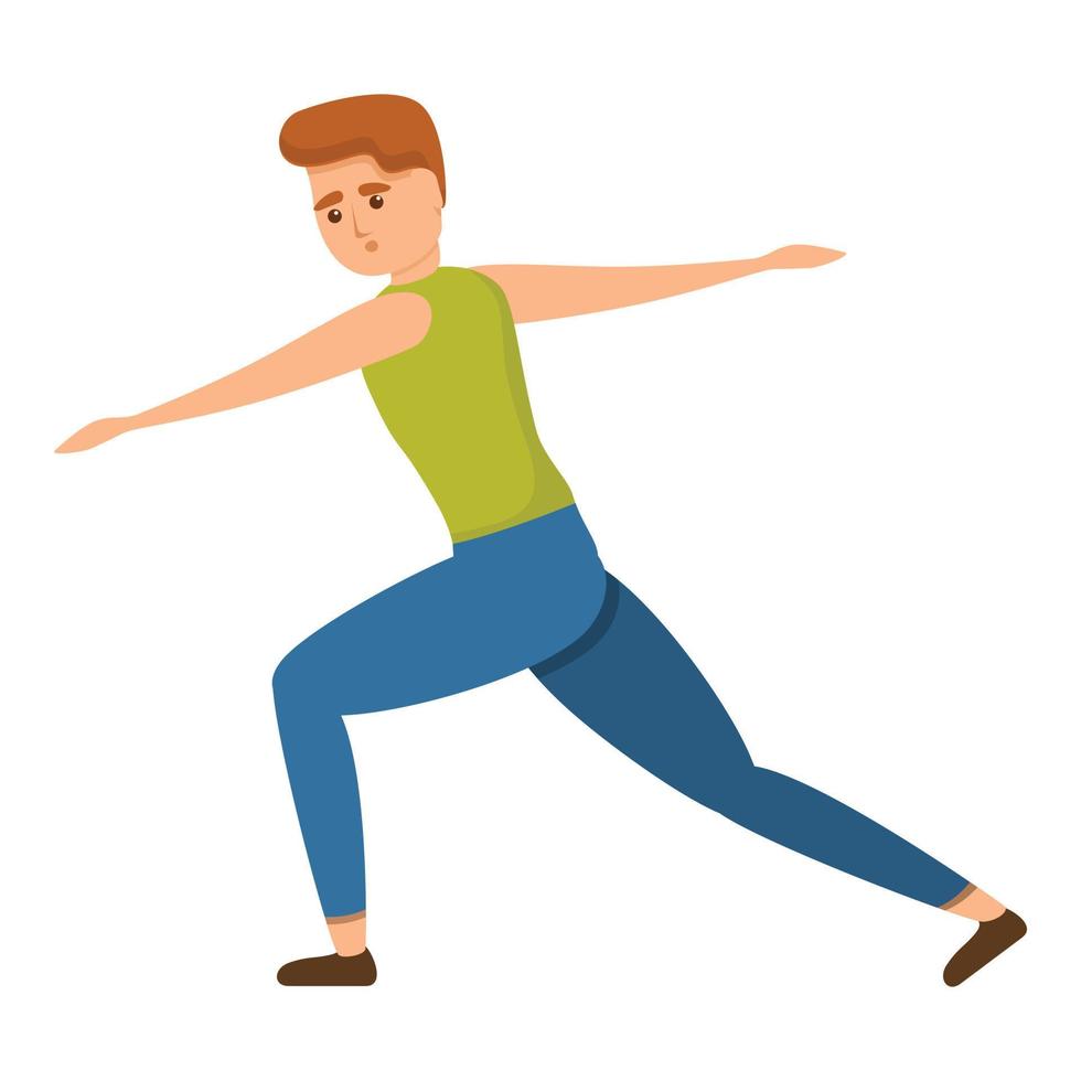 Reabilitation excersise icon, cartoon style vector