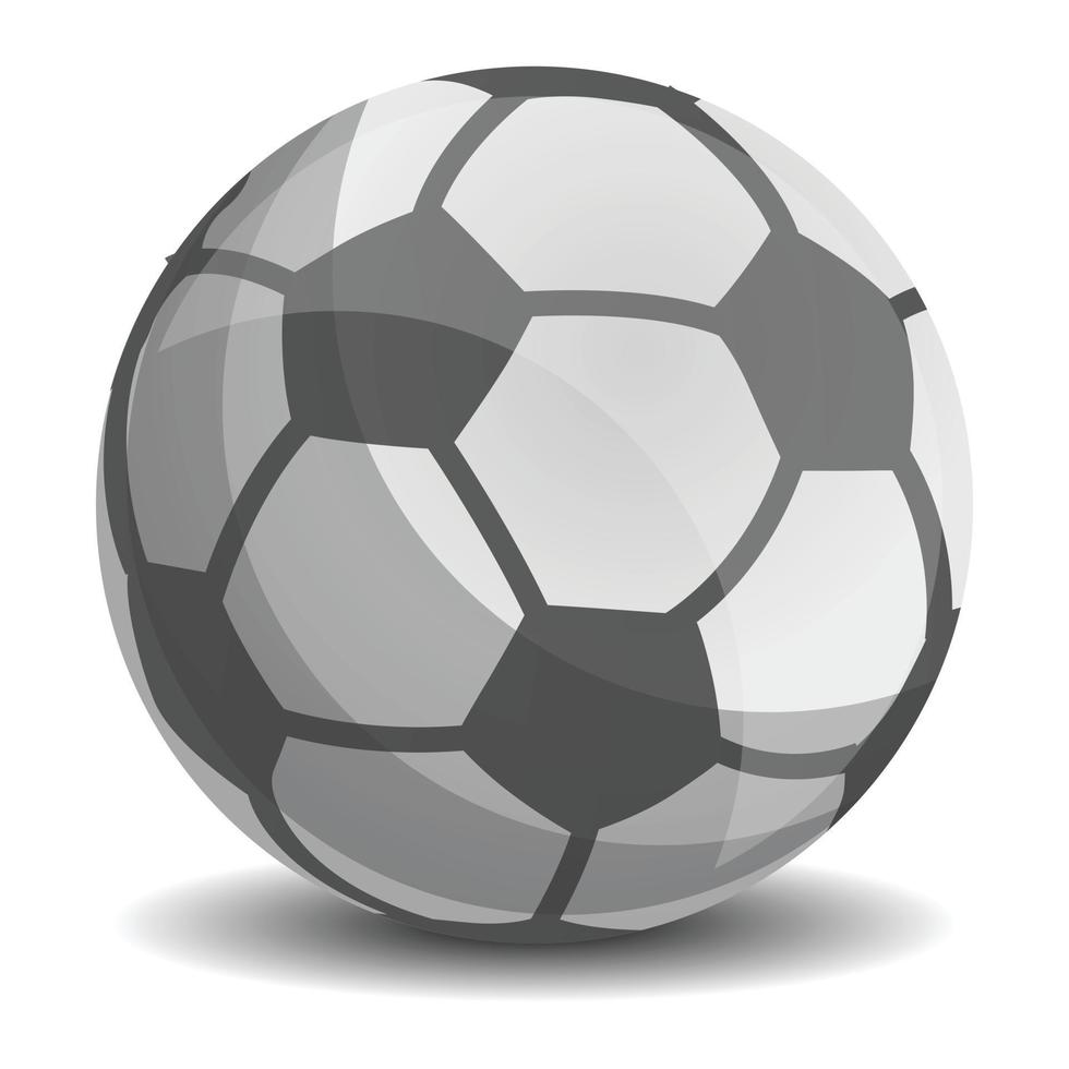 Soccer ball icon, cartoon style vector