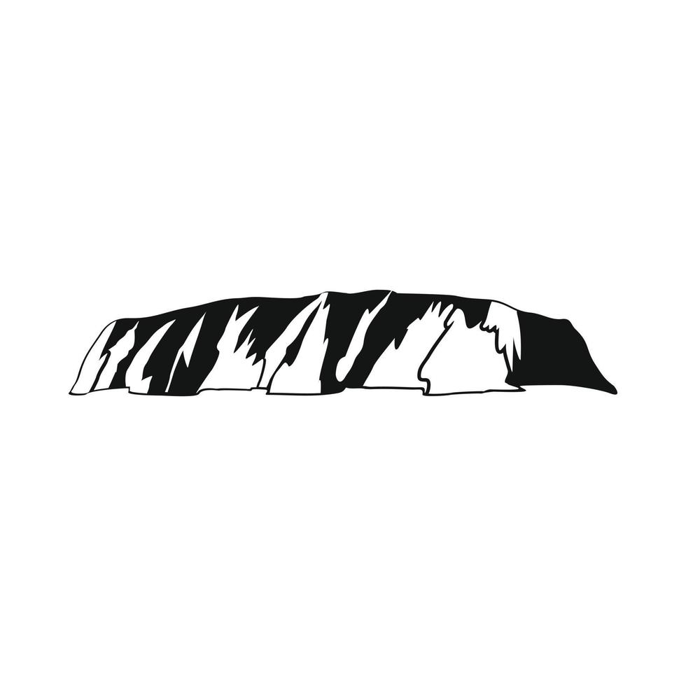 Majestic Uluru icon, simple style vector